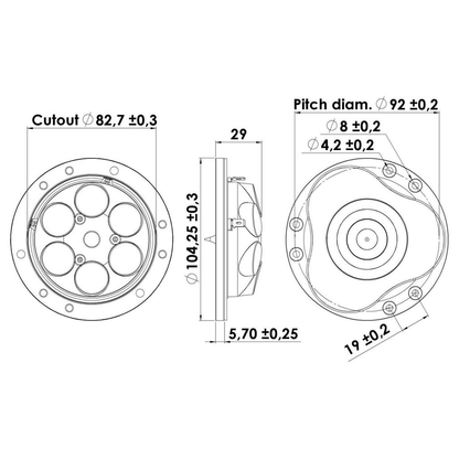 Scan-Speak - 1" Illuminator Ring Radiator Tweeter - R3004/662000
