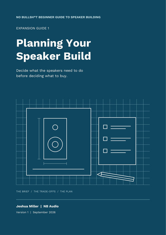 Cover of No Bullsh*t Beginner Guide to Speaker Building, Expansion Guide 1
