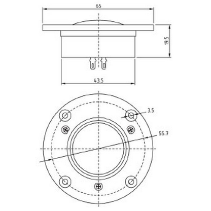 Dayton Audio - 1⅛" ND Soft Dome Tweeter - ND28F-6