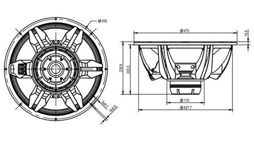 SB Audience - 18" Nero Open Baffle Subwoofer - NERO-18OBN500D