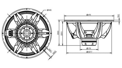 SB Audience - 18" Nero Open Baffle Subwoofer - NERO-18OBN500D