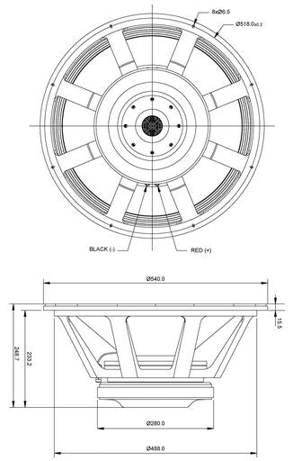 SB Audience - 21" NERO Subwoofer - NERO-21SW1100D