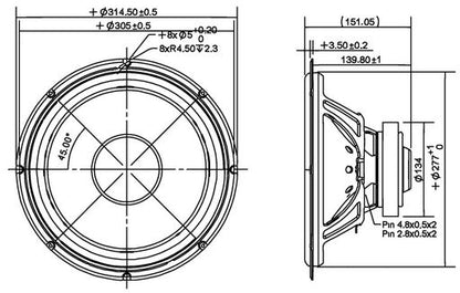 Peerless - 12" SLS Subwoofer - 830669