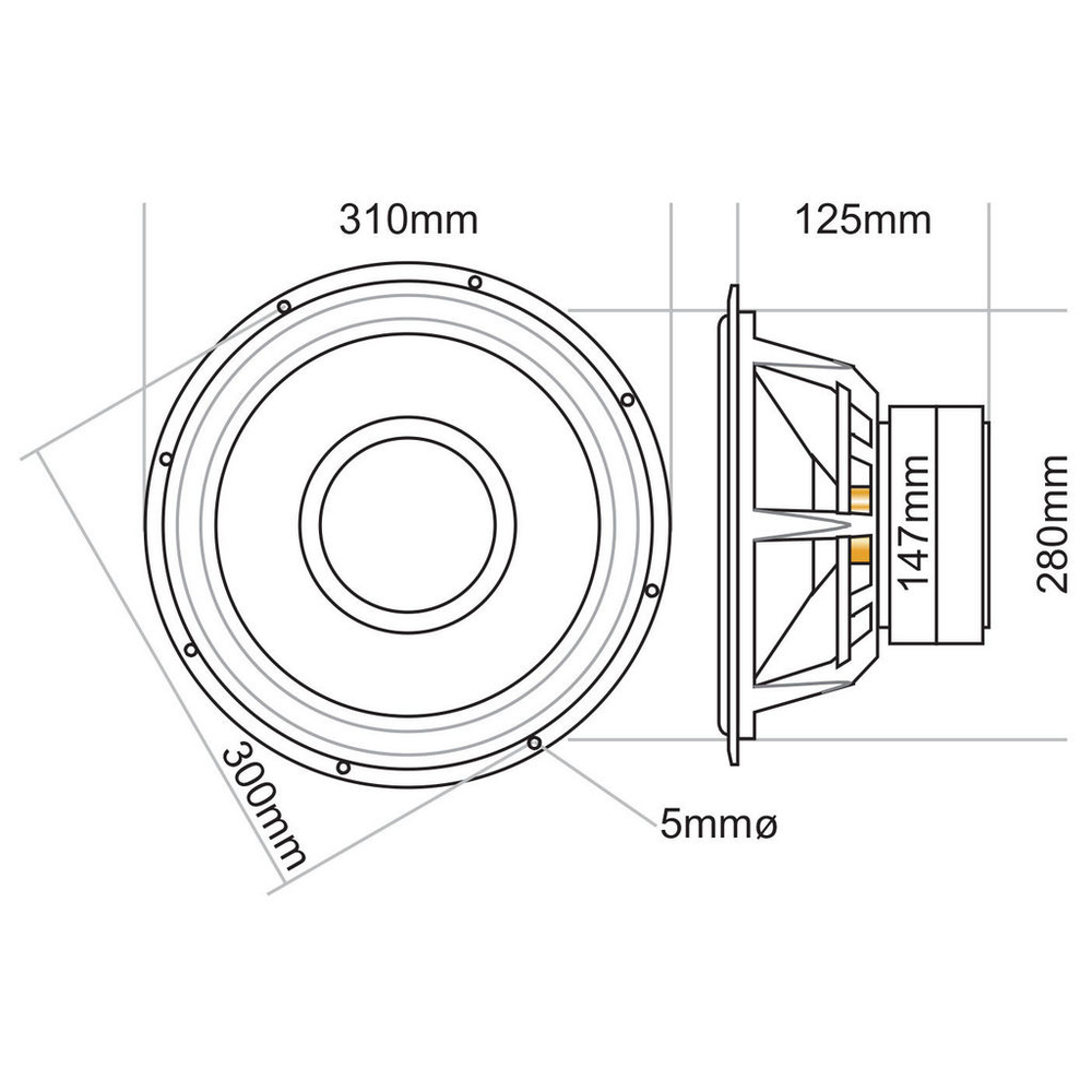 Peerless - 12" XXLS Subwoofer - P830845