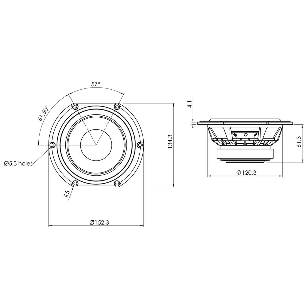 Peerless - 5¼" HDS Mid-Woofer - P830860