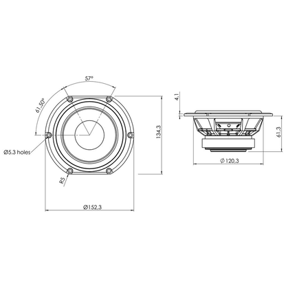 Peerless - 5¼" HDS Mid-Woofer - P830860