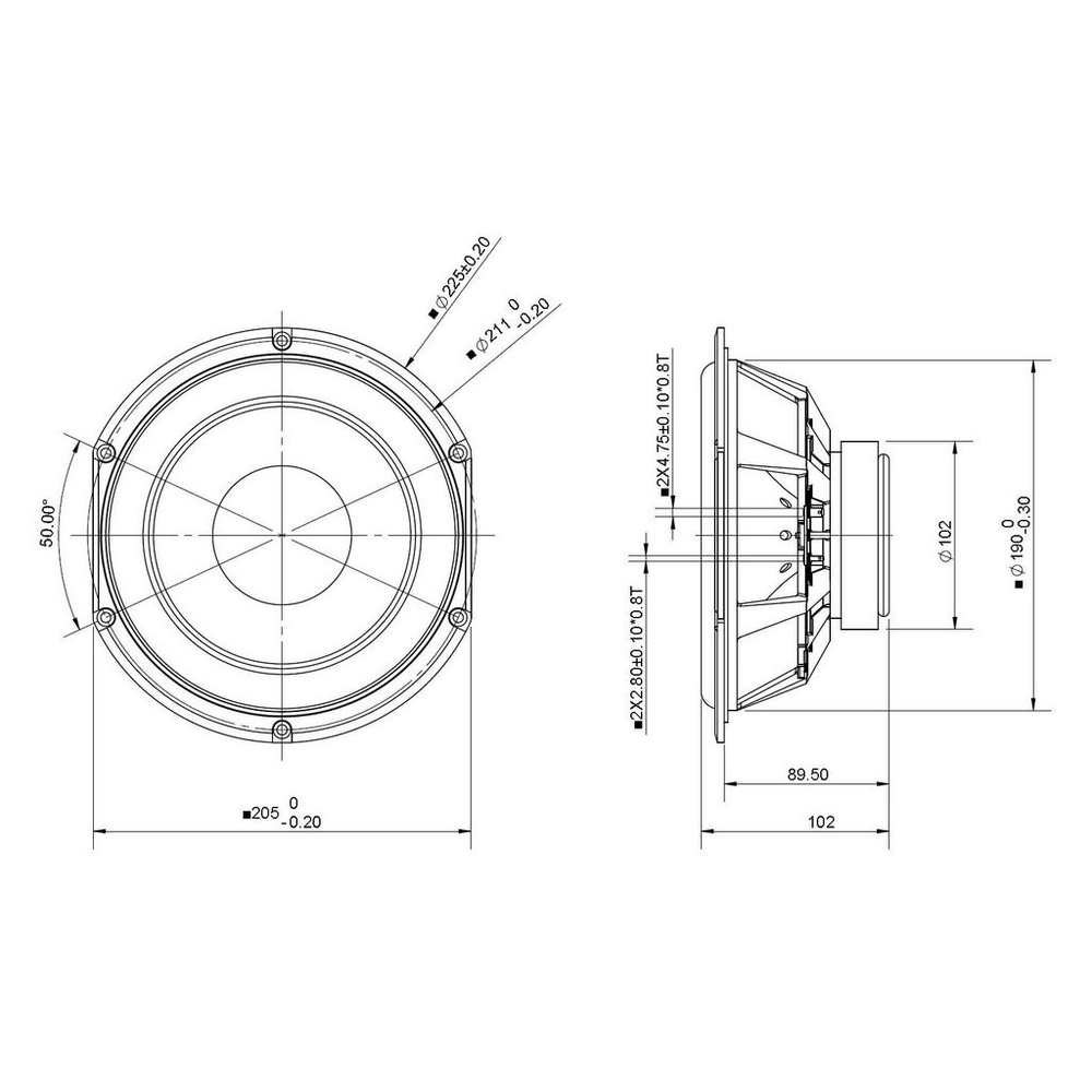 Peerless - 8" HDS Woofer - P830869