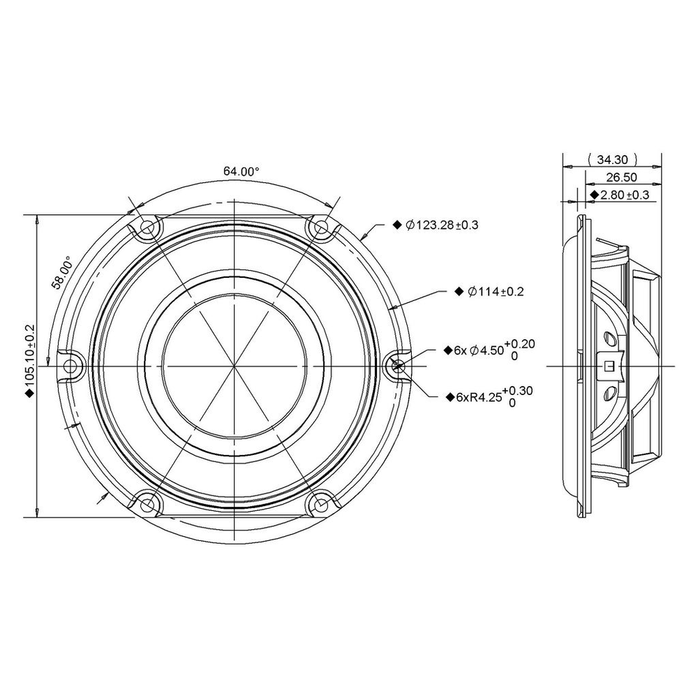 Peerless - 3½" Passive Radiator - P830878