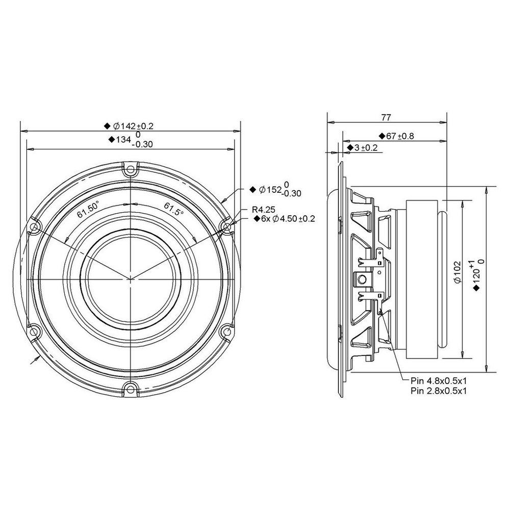 Peerless - 5¼" SLS Subwoofer - P830945