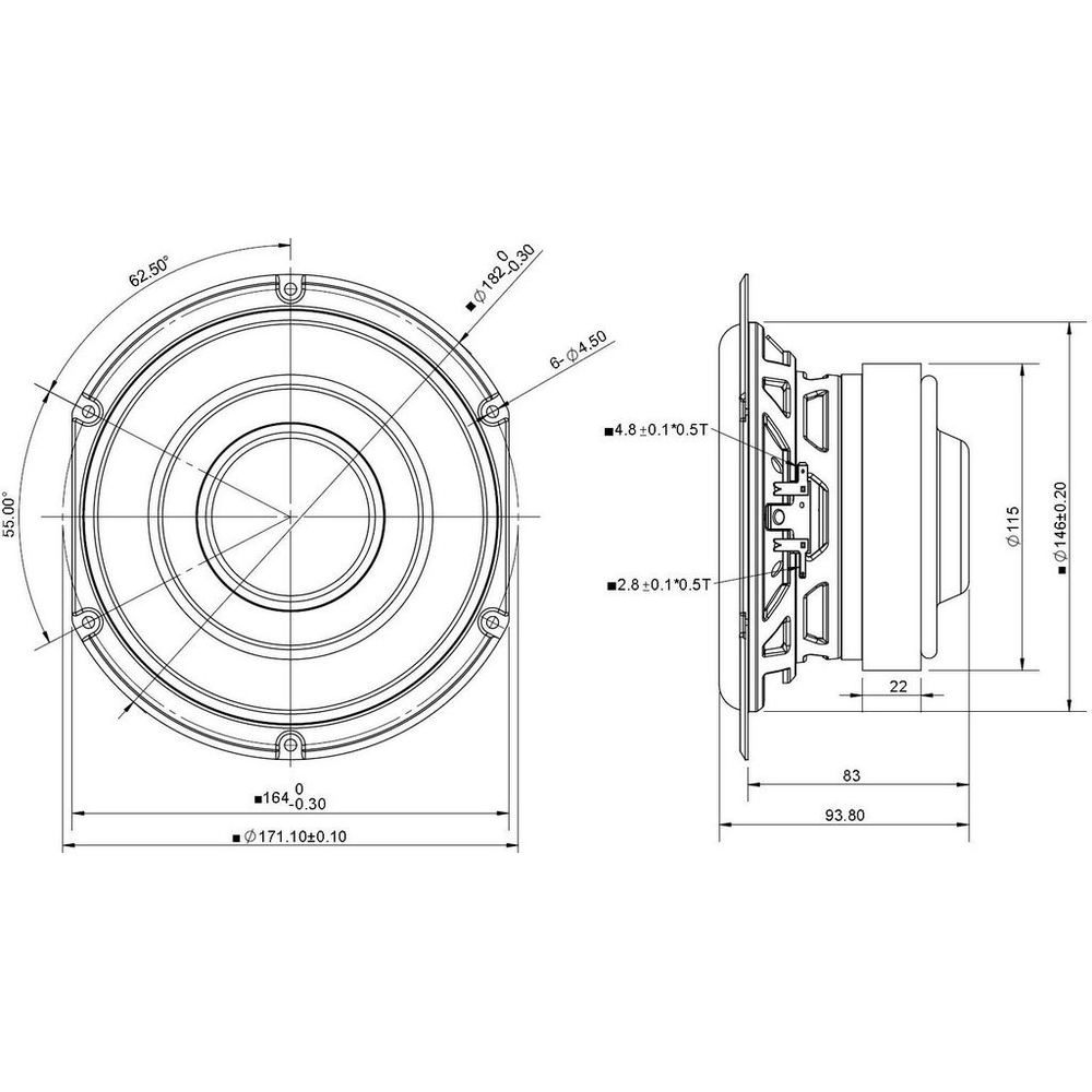 Peerless - 6½" SLS Subwoofer - P830946