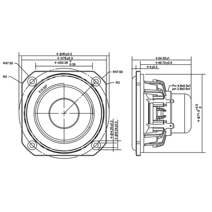 Peerless - 3" Full Range Driver - P830986