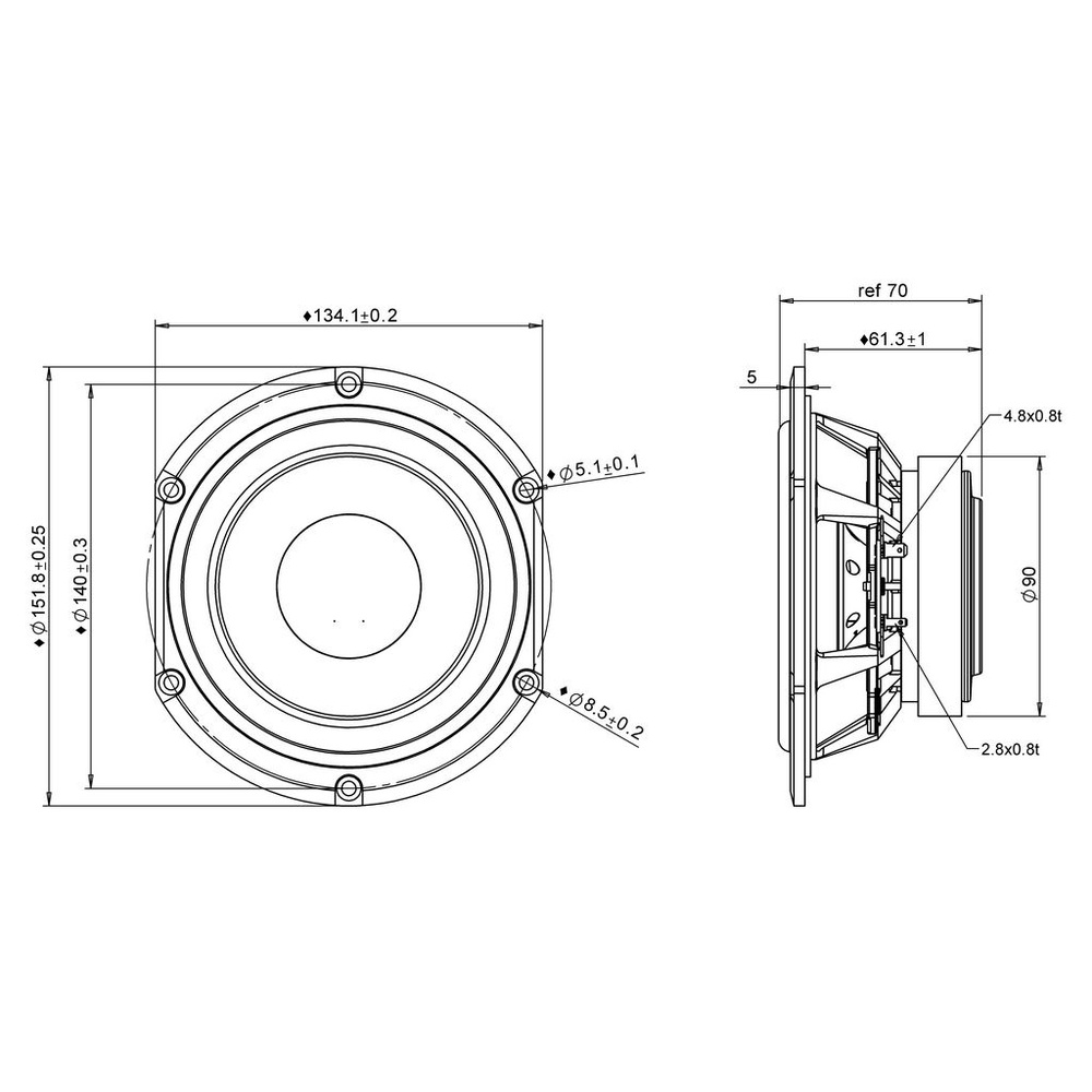 Peerless - 5¼" HDS Mid-Woofer - P830991