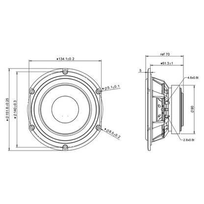 Peerless - 5¼" HDS Mid-Woofer - P830991