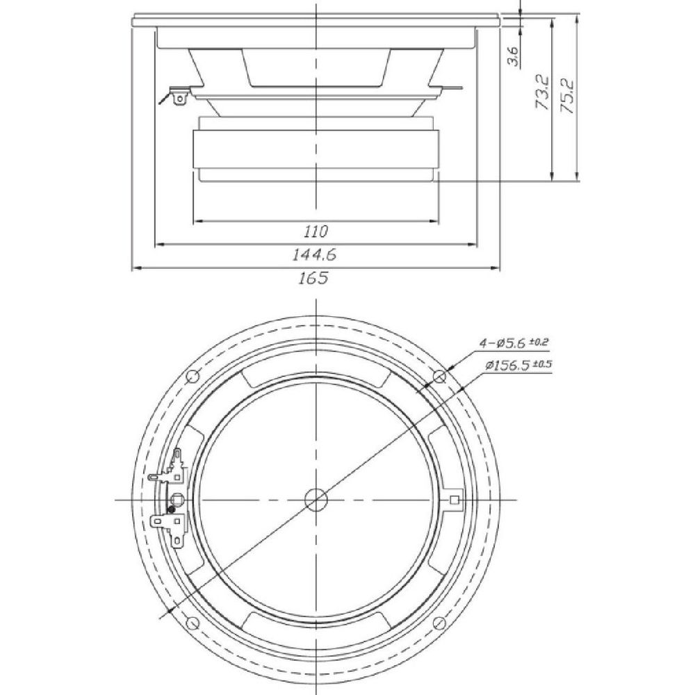 Dayton Audio - 6" Mid-Range Driver - PA165-8