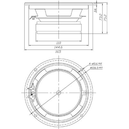 Dayton Audio - 6" Mid-Range Driver - PA165-8