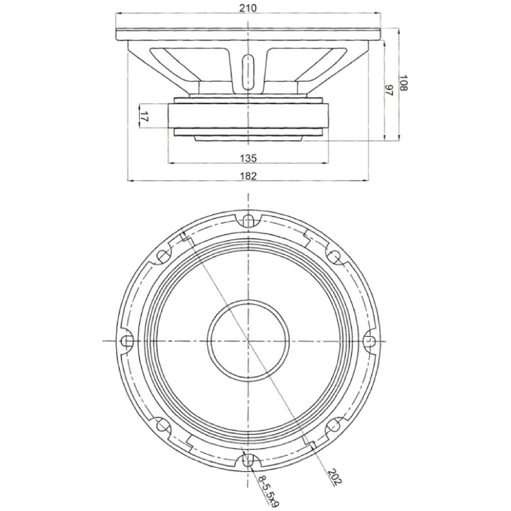 Dayton Audio - 8" PA Woofer Pro - PA200-8