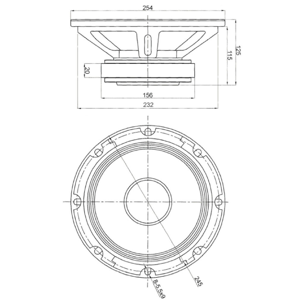 Dayton Audio - 10" PA Woofer Pro - PA255-8