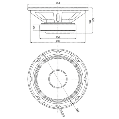 Dayton Audio - 10" PA Woofer Pro - PA255-8