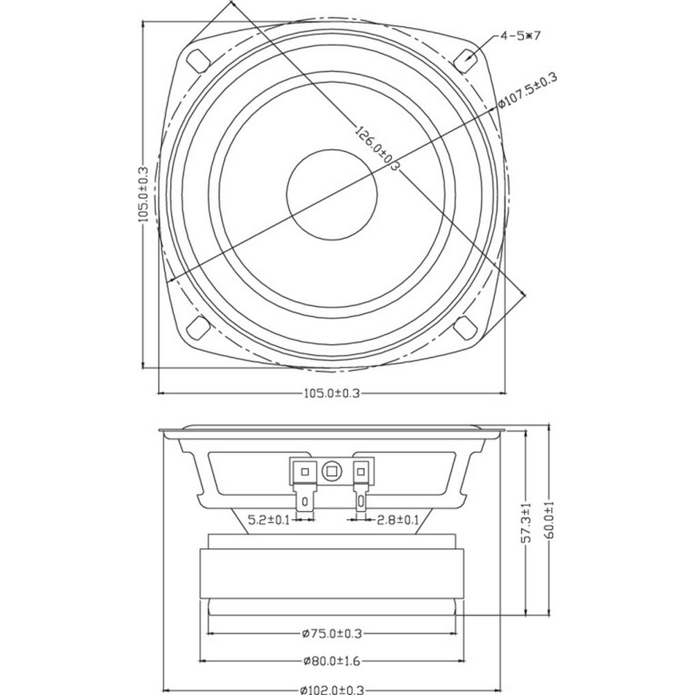 Dayton Audio - 4" Full Range Driver - PC105-4