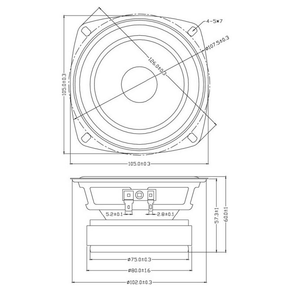 Dayton Audio - 4" Full Range Driver - PC105-8
