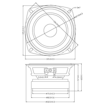 Dayton Audio - 4" Full Range Driver - PC105-8