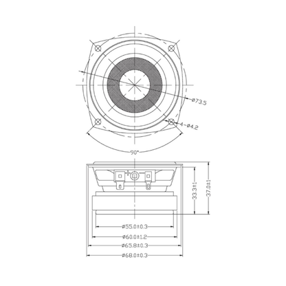 Dayton Audio - 2½" Full Range Driver - PC68-4