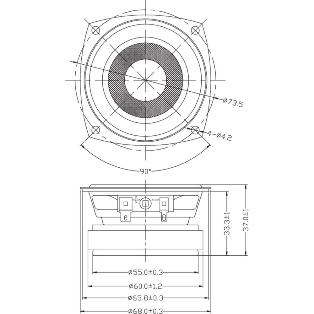 Dayton Audio - 2½" Full Range Driver - PC68-8