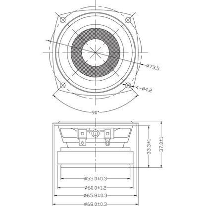 Dayton Audio - 2½" Full Range Driver - PC68-8