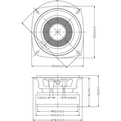Dayton Audio - 3" Full Range Driver - PC83-8