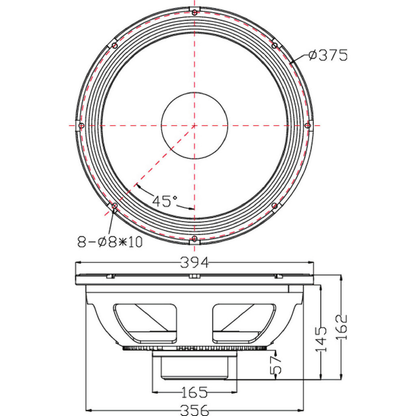 Dayton Audio - 15" Woofer Neo - PN395-8