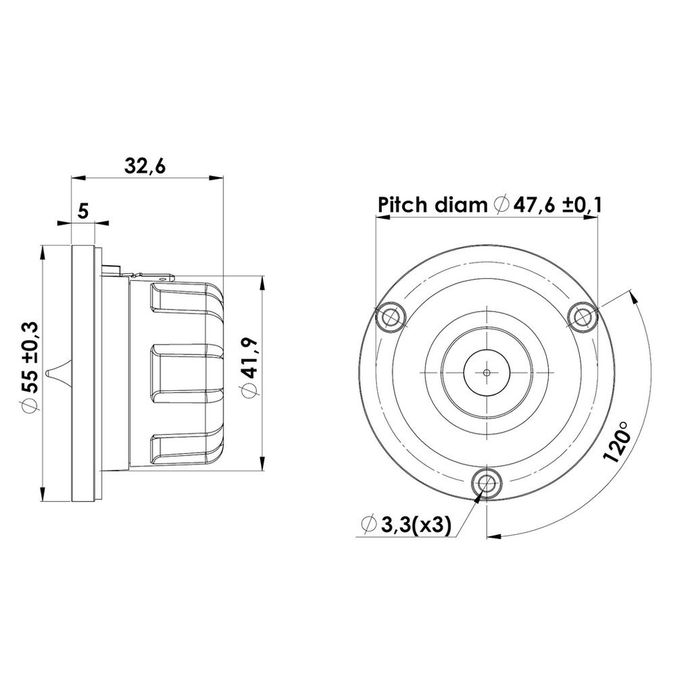 Scan-Speak - ¾" Illuminator Ring Radiator Tweeter - R2004/602200