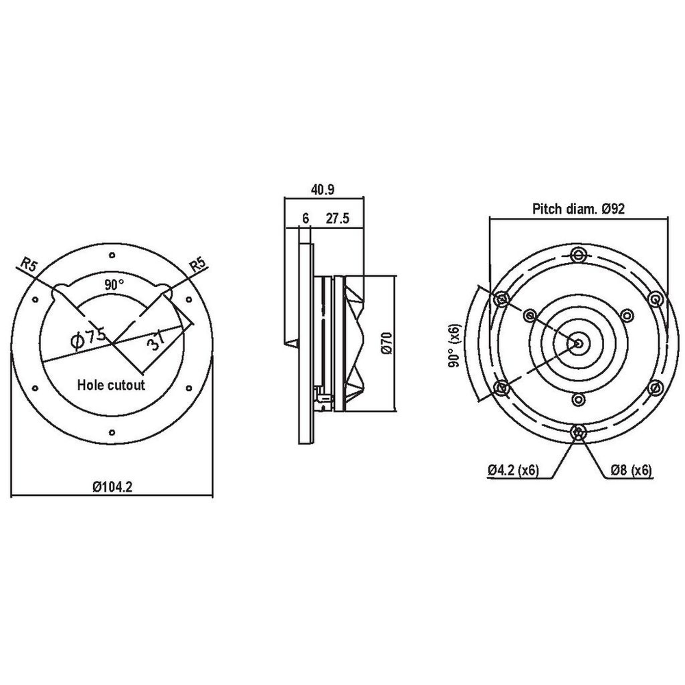 Scan-Speak - 1" Revelator Ring Tweeter - R2904/700000