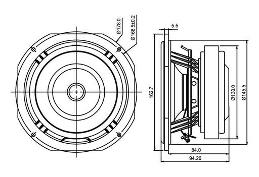 SB Audience - 6" ROSSO Mid-Woofer - ROSSO-6MW150D