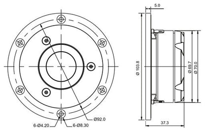 SB Acoustics - 1 1/4" Satori Ring Tweeter - TW29R