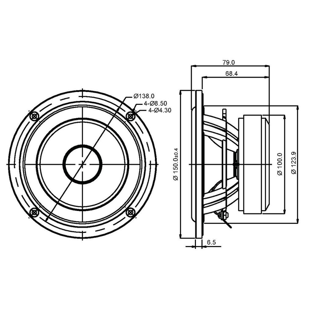 SB Acoustics - 5" MFC Mid-Woofer - SB15MFC30-4