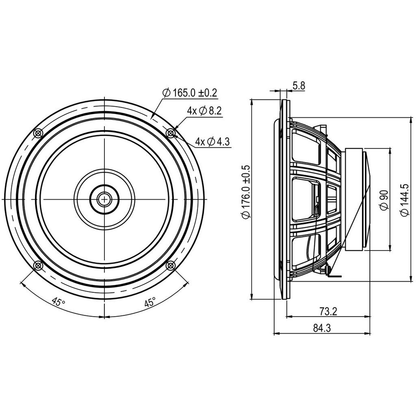 SB Acoustics - 6" FRPC Full Range - SB16FRPC25-7