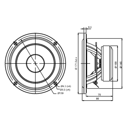 SB Acoustics - 6.5" CRC Mid-Woofer - SB17CRC35-4