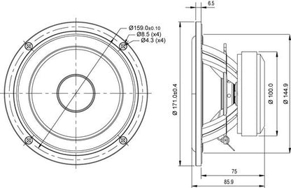 SB Acoustics - 6.5" NRXC2 Mid-Woofer - SB17NRX2C35-8