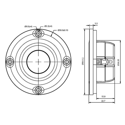 SB Acoustics - ¾" RDCN Tweeter - SB21RDCN-C000-4