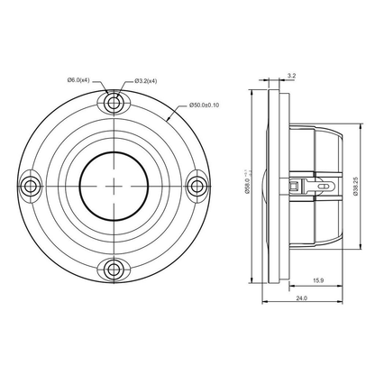 SB Acoustics - ¾" SDCN Tweeter - SB21SDCN-C000-4