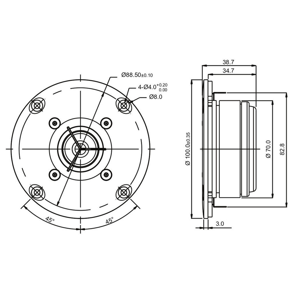SB Acoustics - 1" ADC Tweeter - SB26ADC-C000-4
