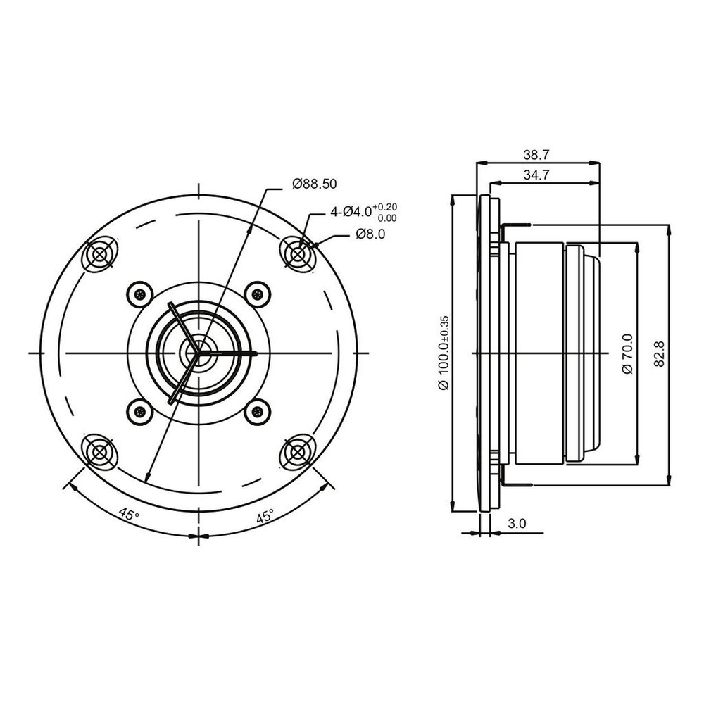 SB Acoustics - 1" CDC Tweeter - SB26CDC-C000-4
