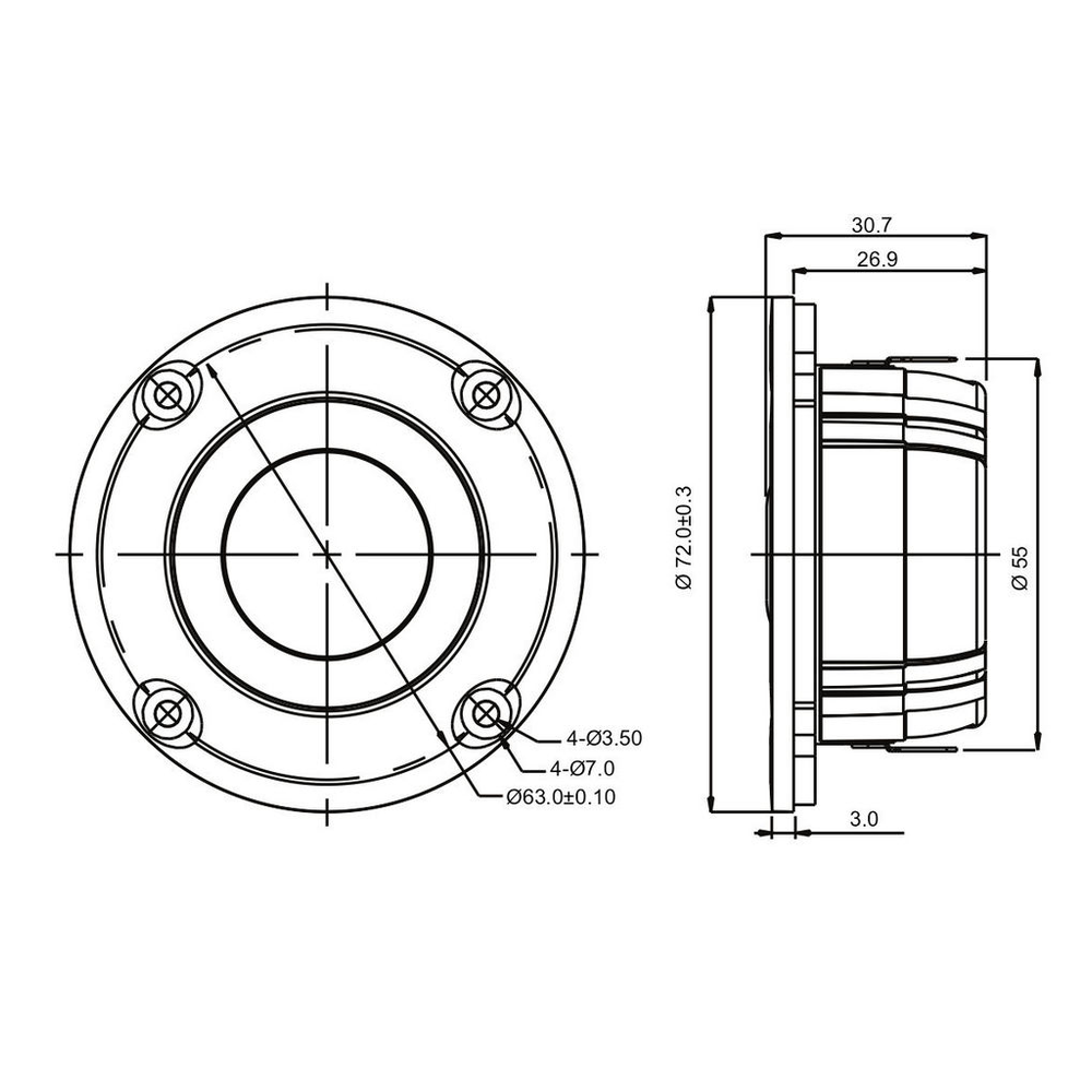 SB Acoustics - 1¼" RDNC Tweeter - SB29RDNC-C000-4