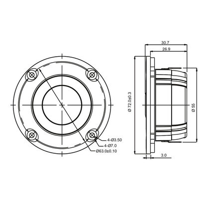 SB Acoustics - 1¼" RDNC Tweeter - SB29RDNC-C000-4