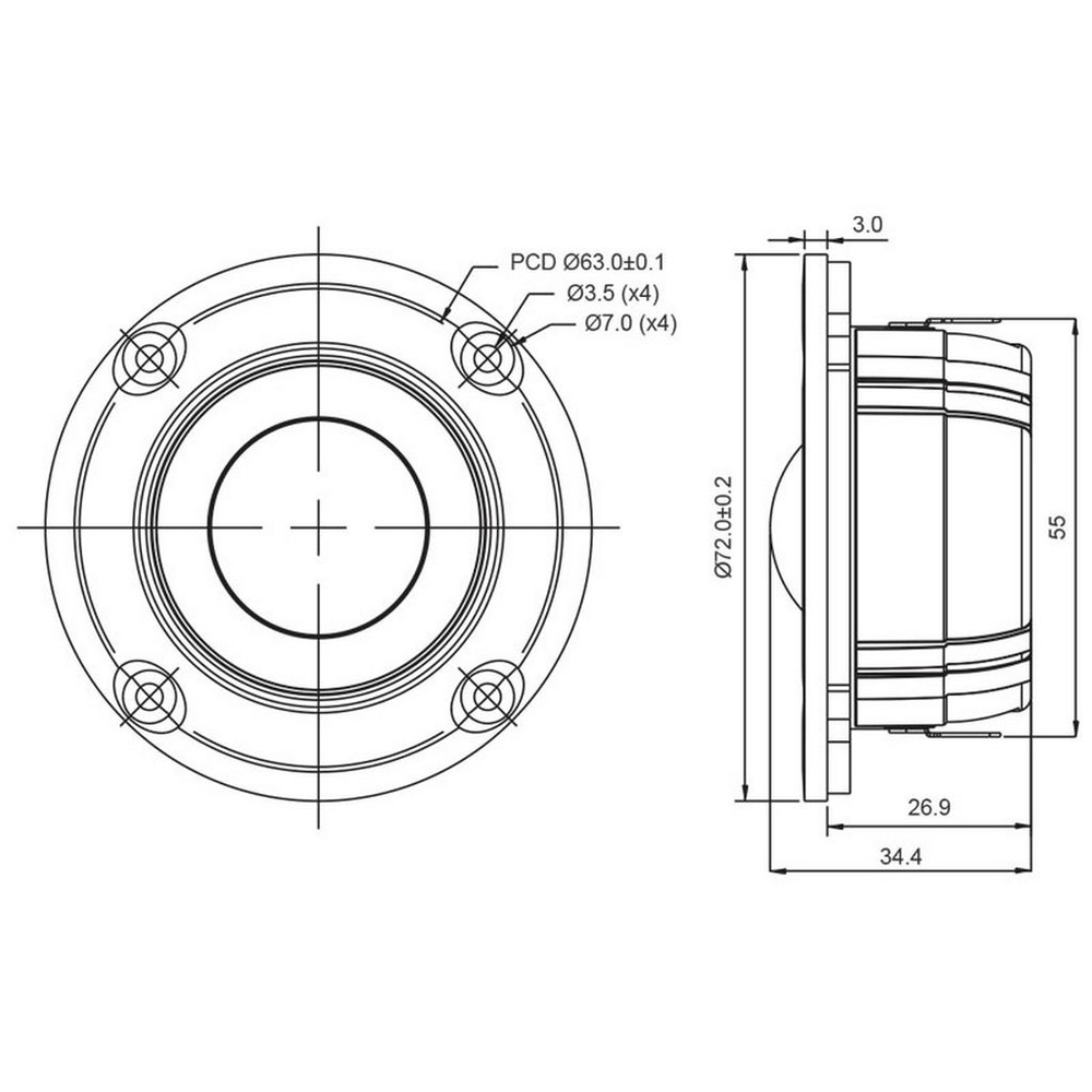 SB Acoustics - 1¼" SDNC Tweeter - SB29SDNC-C000-4