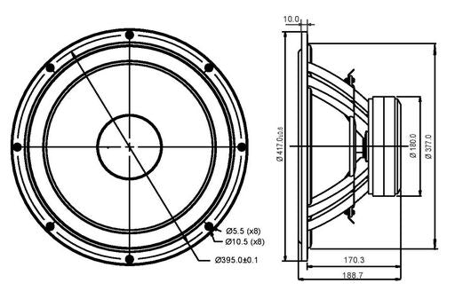 SB Acoustics - 15" FHCL Subwoofer - SB42FHCL75-6