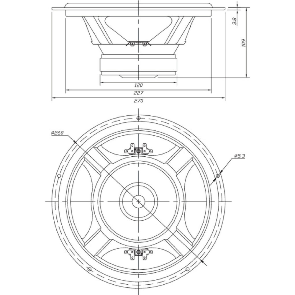 Dayton Audio - 10" Subwoofer DVC - SD270A-88