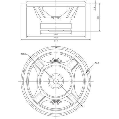 Dayton Audio - 10" Subwoofer DVC - SD270A-88