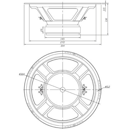 Dayton Audio - 12" Subwoofer DVC - SD315A-88