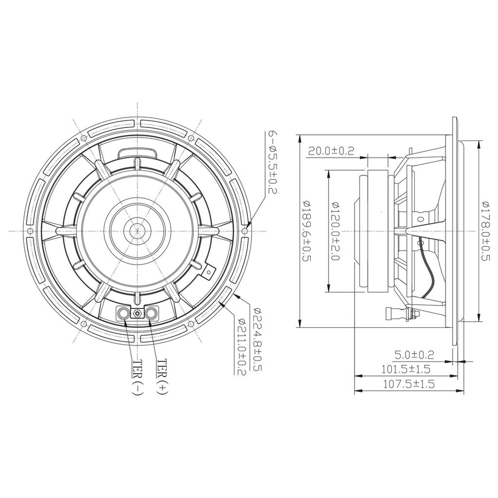 Dayton Audio - 8" Signature Woofer - SIG225-4